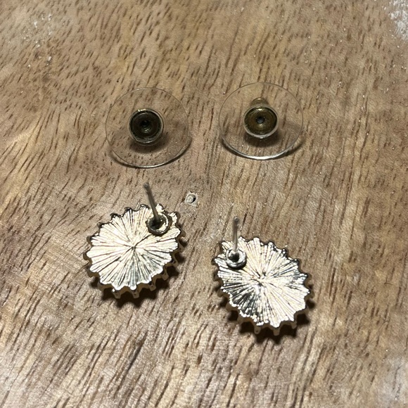 Yellow Tear Drop Rhinestone Post Earrings - Picture 11 of 11